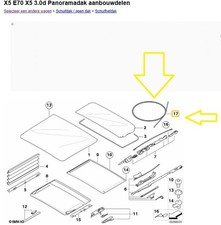 1 X OEM BMW X5 E70 54107278143 Aandrijfkabel zwevende hemelbekleding Hemelbekleding price