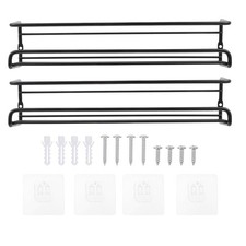 2 Sets Wall Mounted Spice Rack Organizers Wall Spice Racks wall spice rack Spice Sets & Racks price
