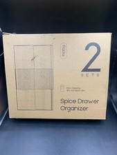 2 Sets of Spice Drawer Organizer Racks Clear Acrylic Adjustable Width Fits All Spice Sets & Racks price