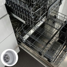 4 Pcs Dishwasher Lower Rack Wheel Plastic Replacement Basket Parts Grey Mok price