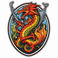 Dragon Sticker, Mythology Folklore Sticker, Decal for Car Truck Window Bumper Mythology price