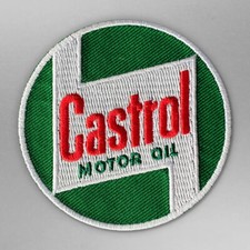 CASTROL Motor Oil Round Embroidered Patch for Caps, Jackets, & Uniforms Motor Jackets price