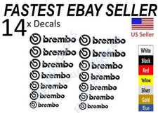 14x Caliper Decal High Temp for BREMBO brakes 7 SIZES -  COLORS - FAST SHIPPING Brakes price