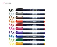 Tombow Fudenosuke Color Brush Felt Tip Pen Choose from 10 Colors WS-BH Felt-tip Pen price
