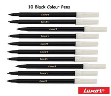 10X LUXOR Black colours Sketch Pen Washable Water Colour Felt Tip Fibre Pens Felt-tip Pen price