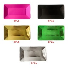 8 Pack Disposable Plates, Tableware Plates, Durable Foil Rectangular Paper Disposable Tableware price