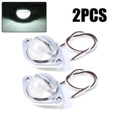 2x Universal Chrome LED License Plate Tag Lights Lamps for Truck SUV Trailer Van LED Lamps price