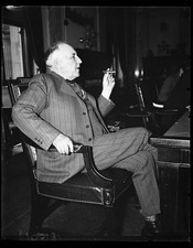 Photo:1936 Man Smoking Cigar Seated in Chair Conference Room Conference Stoel price