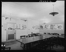 Photo:1940s Conference Room Office Interior Wall Charts Long Table Chairs Conference Stoel price