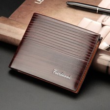 Luxury High Quality Mens Brown Leather Bifold Credit Card Holder Gift Wallet Heren kaarthouder price