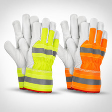 Warnschutz Arbeitshandschuhe Handschuhe Schutzhandschuh Leder Ziegenleder Warn Werk Handschoenen price