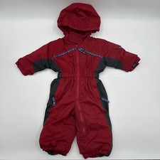 REI Baby Snowsuit 12 Months Red Gray Insulated Growth Tuck Bunting One Piece Baby Snowsuit price
