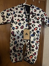 Burton Snowsuit Baby Girl 6M Multicolor Cheetah Print One Piece Baby Snowsuit price