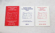 Set 3 Oregon Pocket Guides Oregon Laws Criminal Laws Juvenile Laws Traffic Laws Pocket Laws price