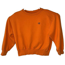 Champion Sweatshirt Orange Boys Youth LS Crew Neck Pullover Embroidered Jongens sweatshirt price