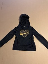 Nike Boys Sweatshirt Size XS And 3-4 Years Black Kids 98-104 Cm Heart Dri Fit Jongens sweatshirt price