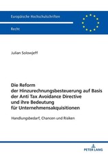 Die Reform der Hinzurechnungsbesteuerung auf Basis der Anti Tax Avoidance Direct Tax Recht price