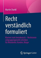 Recht verstndlich formuliert - 9783658335892 Public Administration Recht price
