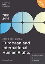 Core Documents on European and Interna..., Smith, Rhona Press - Publishing Recht price