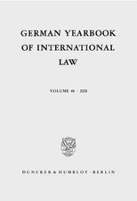 German Yearbook of International Law/ Jahrbuch Fur Internationales Recht (Engli International Recht price