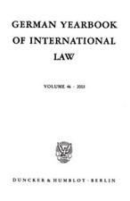 German Yearbook of International Law 2003/ Jahrbuch Fur Internationales Recht 2 International Recht price