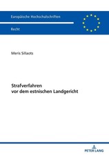 Strafverfahren VOR Dem Estnischen Landgericht by Meris Sillaots (German) Paperba Criminal Procedure Recht price