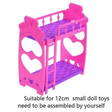 Beautiful Plastic Bunk Bed Bedroom Furniture Bed Set for Barbie Dolls Dollhouse Bunk Bed price