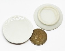 Tumdee Puppenhaus Porzellan Teller Set 2 Weiß 3,5cm 1:12 Küche Accessoire W16 Tuin Accessoire price