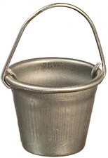 Puppenhaus Metall Blech Eimer Miniatur Silber Garten Küchen Accessoire 1:12 Tuin Accessoire price