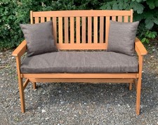 GARDEN BENCH CUSHION, MANY COLOURS, 3ft 4ft & 5ft - WITH OR WITHOUT SIDE PILLOWS Tuin Bench price