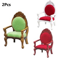 2x Miniature 1:12 Old Chair Flocking Seat Armchair Dollhouse Furniture Accessory Tuin Armchair price