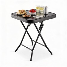 Folding Side Table Glass Top Small Side Stool Drink Coffee Garden Home Furniture Tuin Bijzettafel price