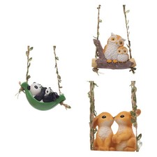 Swing Animal Garden Statue Resin Ornament Hanging Sculpture Cute Figurine for Tuin Swing price