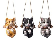 Hanging Swing Cat Statue Garden Animal Figurine for Indoor Patio Decoration Tuin Swing price