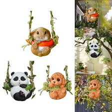 Swing Animal Garden Statue Resin Sculpture Lovely Hand Drawn Hanging Animal Tuin Swing price