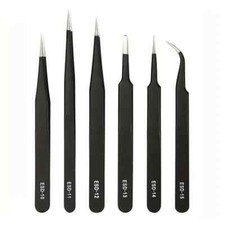 6-Piece ESD Precision Tweezers Set - Anti-Static Stainless Steel for Electronics Tweezers price