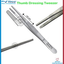 College Thumb Dressing Tweezers Forceps Serrated Tip Dental Hand Instruments Lab Tweezers price