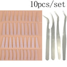 10Pcs Grafting Eyelashes Tips Covers Tweezers Silicone Cases Falling Auxiliary~ Tweezers price