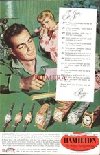HAMILTON Range of Wristwatches ADVERT #2 Original Vintage 1951 Print Ad 691/116 Wristwatches price