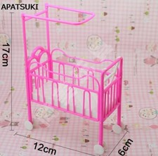 Doll Baby Bed for 1/6 Dollhouse Plastic Super Cute Bed For Kellly Doll Furniture Baby Bed price