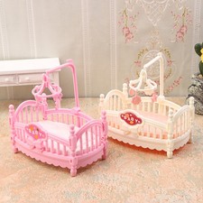 1/12 Dollhouse Simulation Mini Crib Baby Bed Model Dollhouse Furniture Decor Baby Bed price