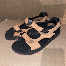 Flojos Mens  Hook And Loop Strap Leather  Straps Slip On Sandals Tan Size 11 Heren slippers en sandalen price