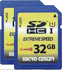 (2 Pack) 32GB Class 10 SDHC Flash Memory Card SD Card by Micro Center Geheugen Cards price