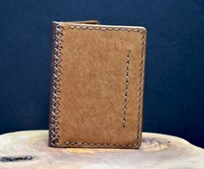 Vintage Handmade Mens Womens Leather Card Holder Wallet Brown Dames kaarthouder price