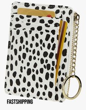 Womens 8 Cards Slim Minimalist Card Holder Coin Changes Purse Keychain Front Dames kaarthouder price