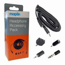 Maplin Headphone Accessory Pack With Extension & 4 Essential Audio Adapters Headphone Accessoire price