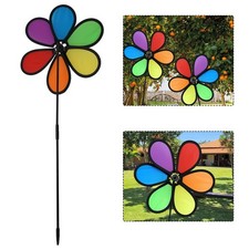 Flower Windmill High Quality Home Garden Yard Decor Six-coloured Garden Supplies Tuin Benodigdheden price