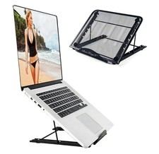 Adjustable Foldable Laptop Stand Riser 10-17 Inch 10kg Ergonomic Holder Black Laptop Stand price