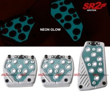 Universal Neon Glow Green 3pcs Racing Pedal Set - Manual M/T Pedal Set price