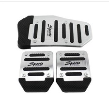 3Pcs Universal Car Pedal Cover Set Non-Slip Aluminum Brake Clutch Accelerator Pedal Set price